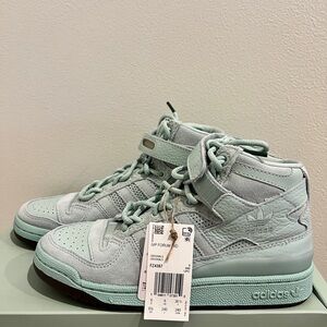 Adidas Light Green High-Top Sneakers